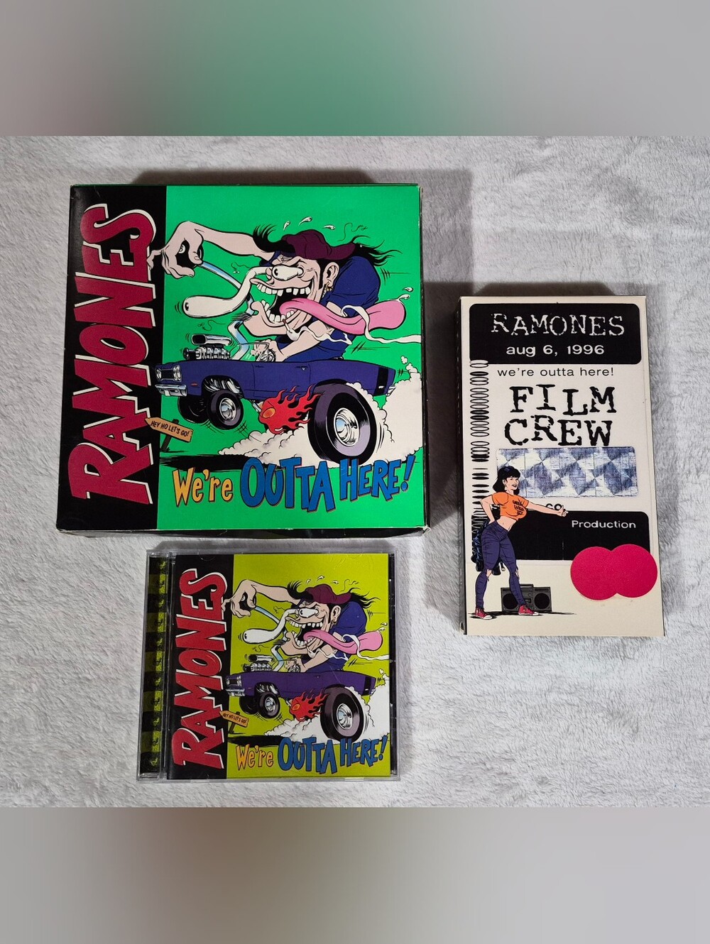 Ramones We're Outta Here! CD and VHS Box Set